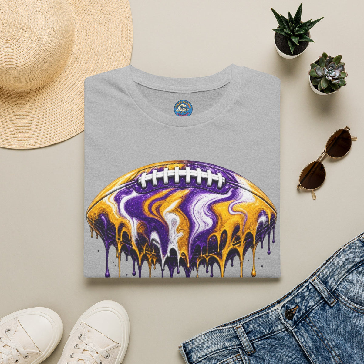 LSU Football Drip T-Shirt