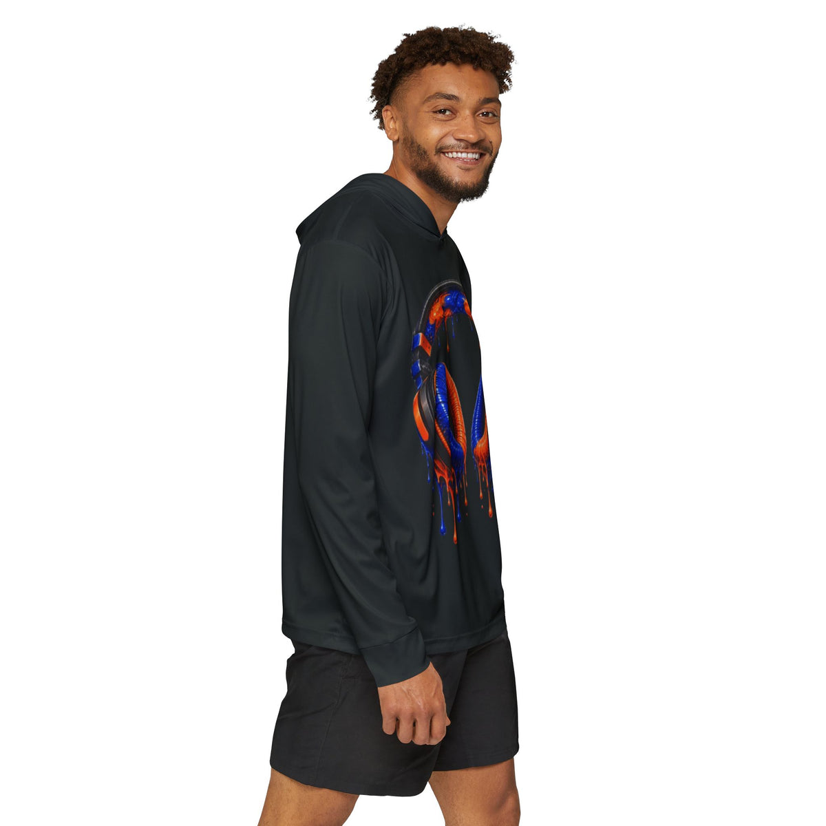 Dripping Paint Headphones Hoodie | Music Art Graphic Pullover