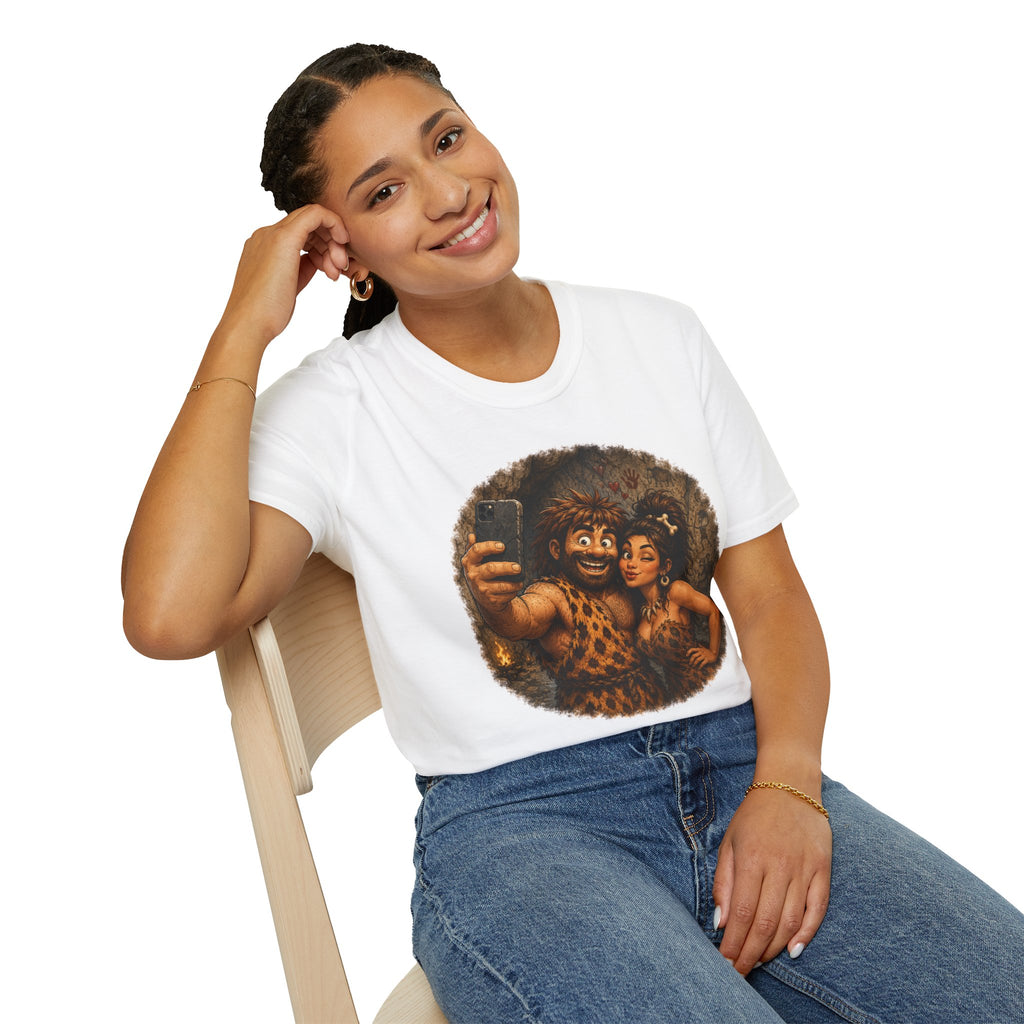 Caveman Couple Selfie T-Shirt