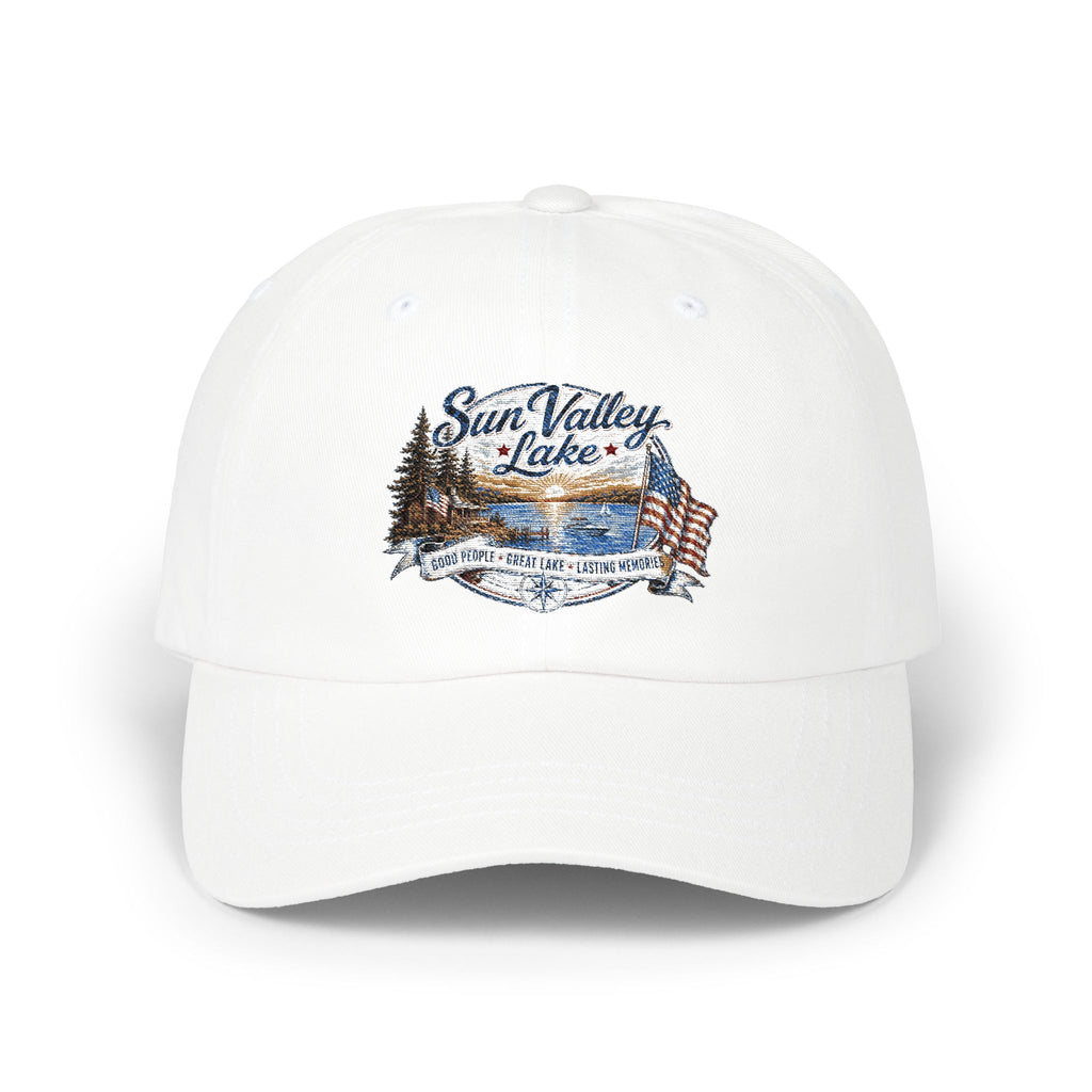 Sun Valley Lake Embroidered Cap - Adjustable Lake Life Hat
