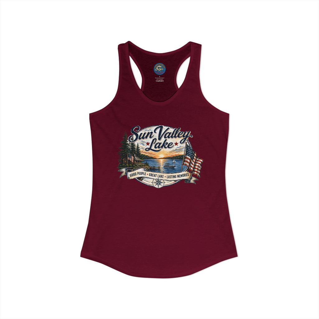 Sun Valley Lake Community Women's Ideal Racerback Tank