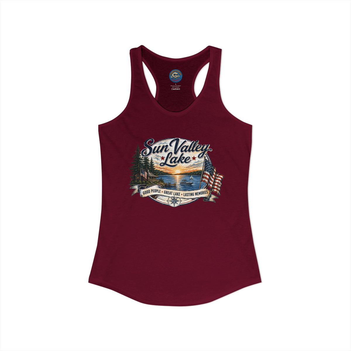 Sun Valley Lake Community Women's Ideal Racerback Tank