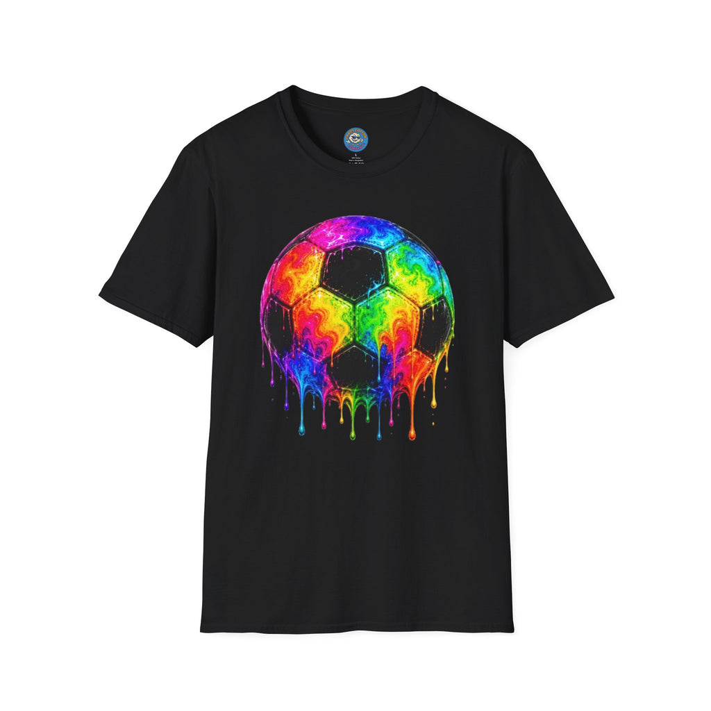Rainbow Drip Soccer Ball T-Shirt