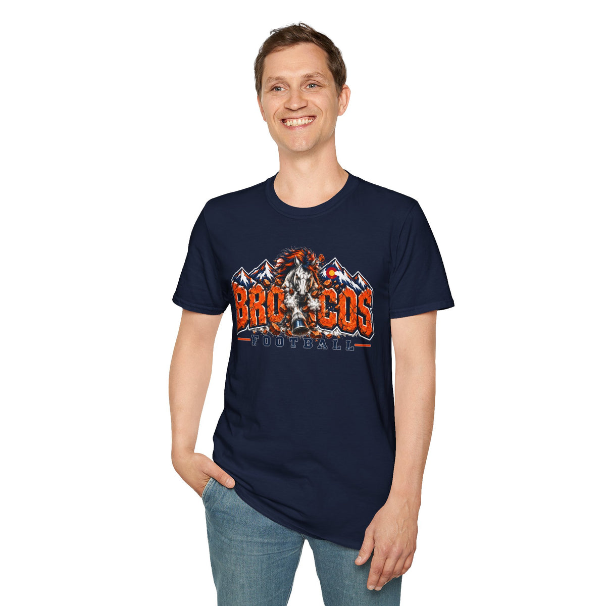 Broncos Football Mountain T-Shirt (V5)
