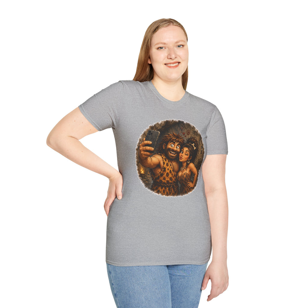 Caveman Couple Selfie T-Shirt