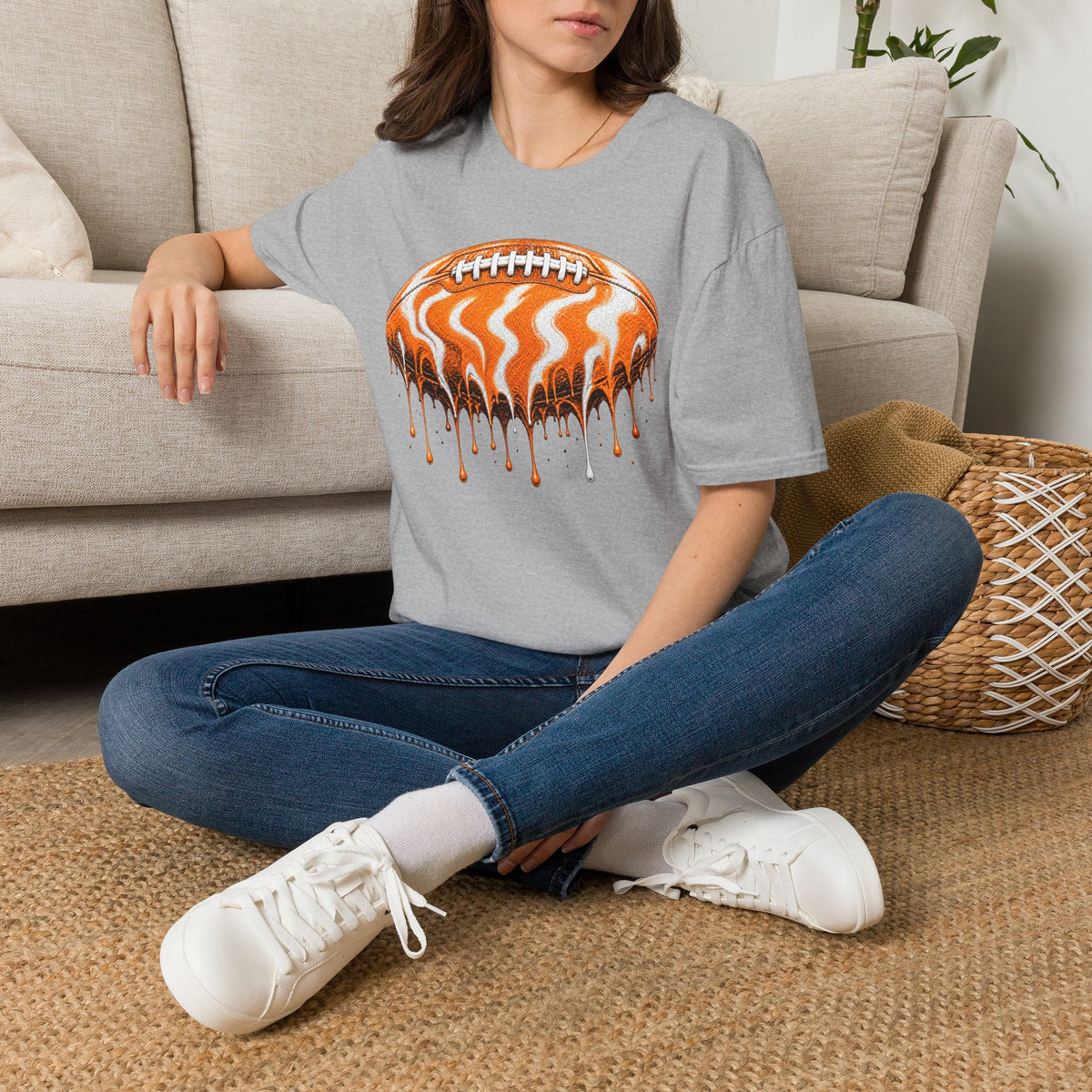 Tennessee Volunteers Drip Football T-Shirt