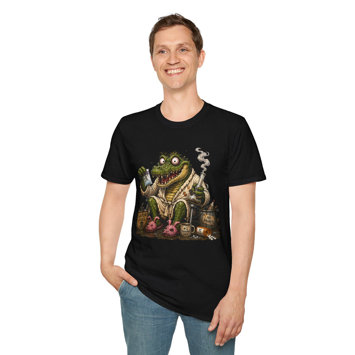 Gator Monster Smoking Pipe T-Shirt