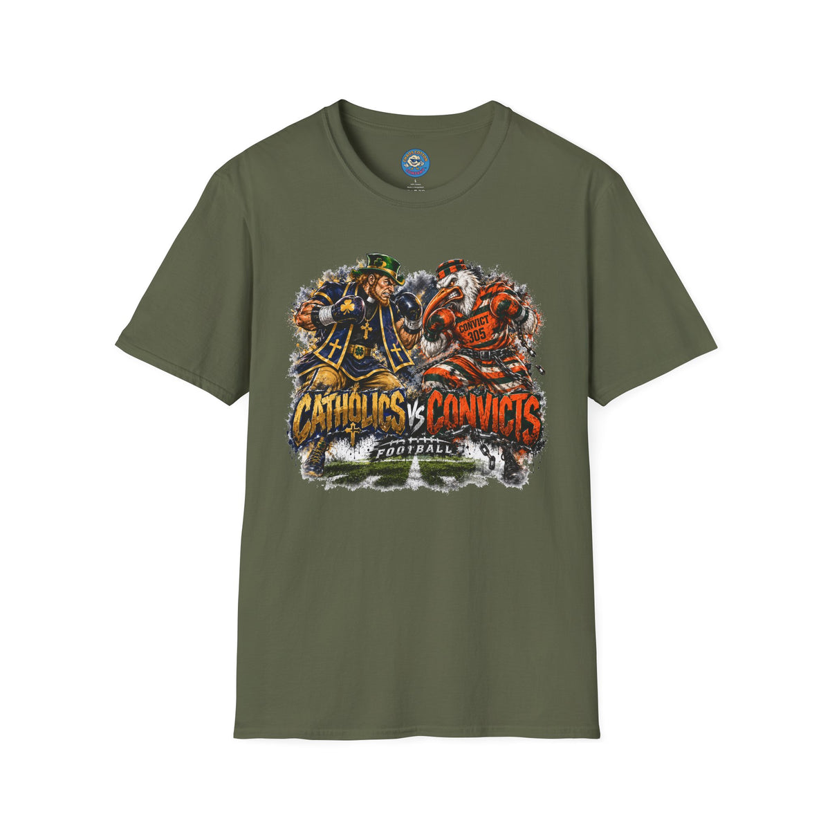Catholics vs Convicts Rivalry Football T-Shirt