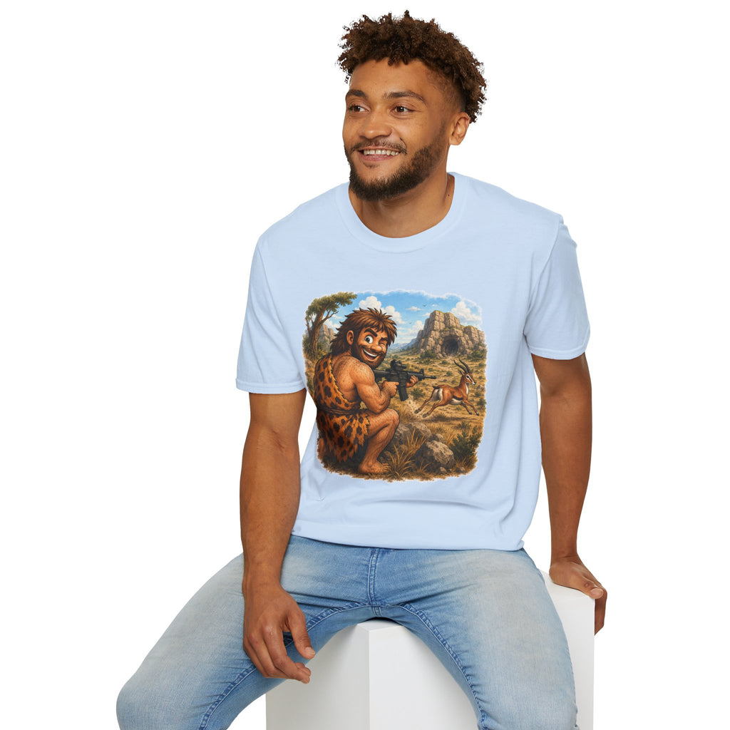 Caveman Hunting with an AR T-Shirt