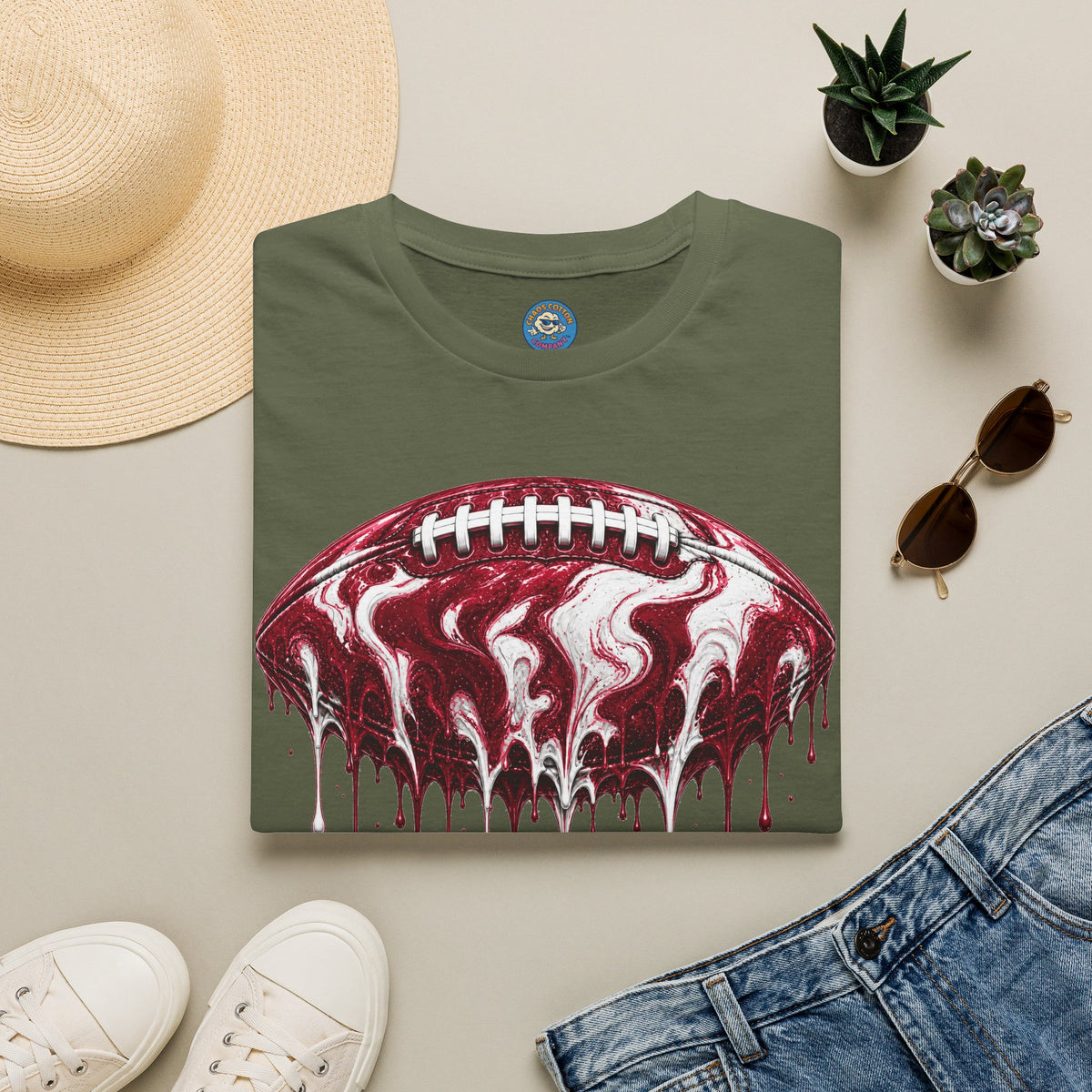 Alabama Crimson Tide Football Drip T-Shirt