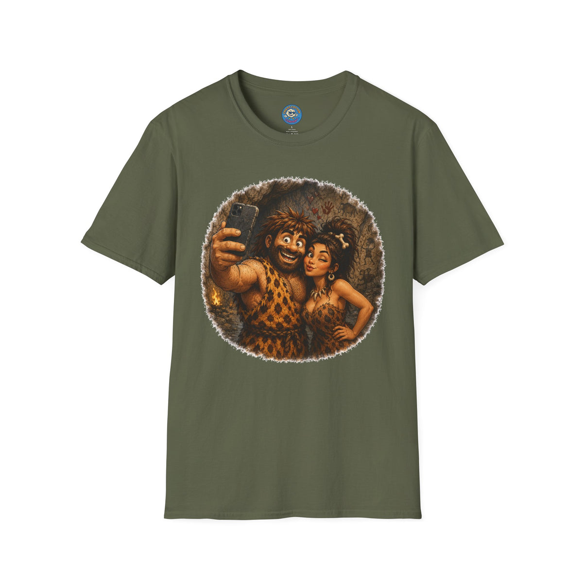 Caveman Couple Selfie T-Shirt
