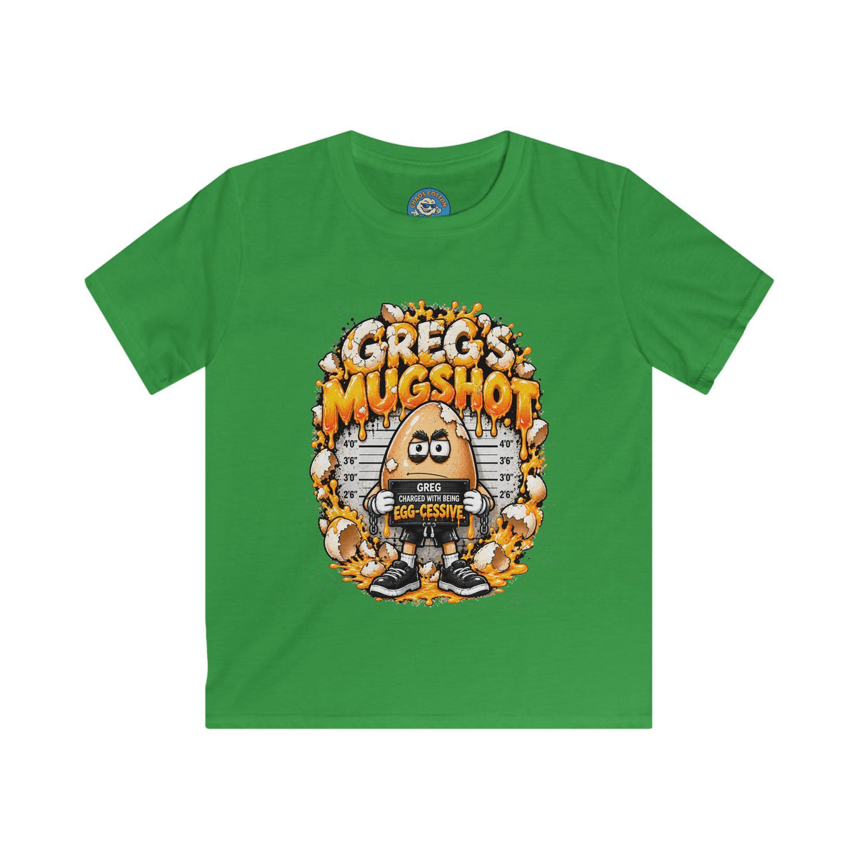 Greg the Egg "Greg's Mugshot" Kids T-Shirt