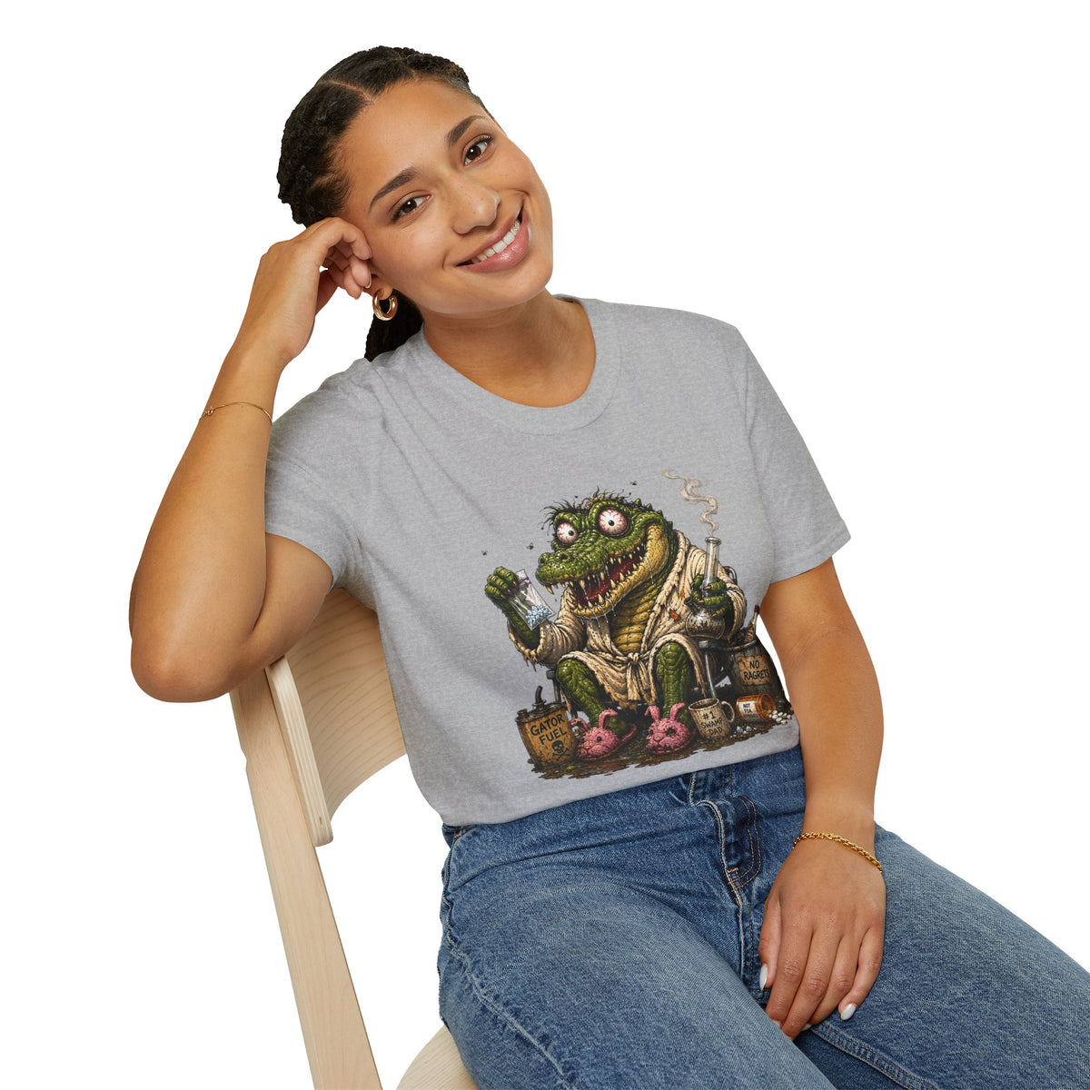 Gator Monster Smoking Pipe T-Shirt