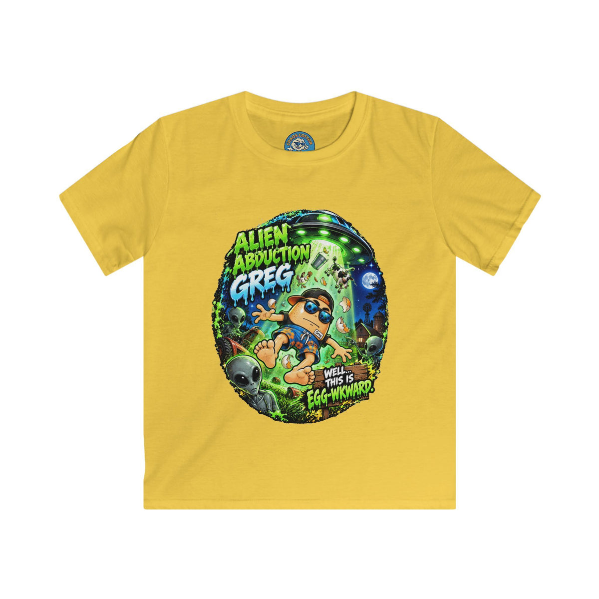 Greg the Egg "Alien Abduction" Kids T-Shirt