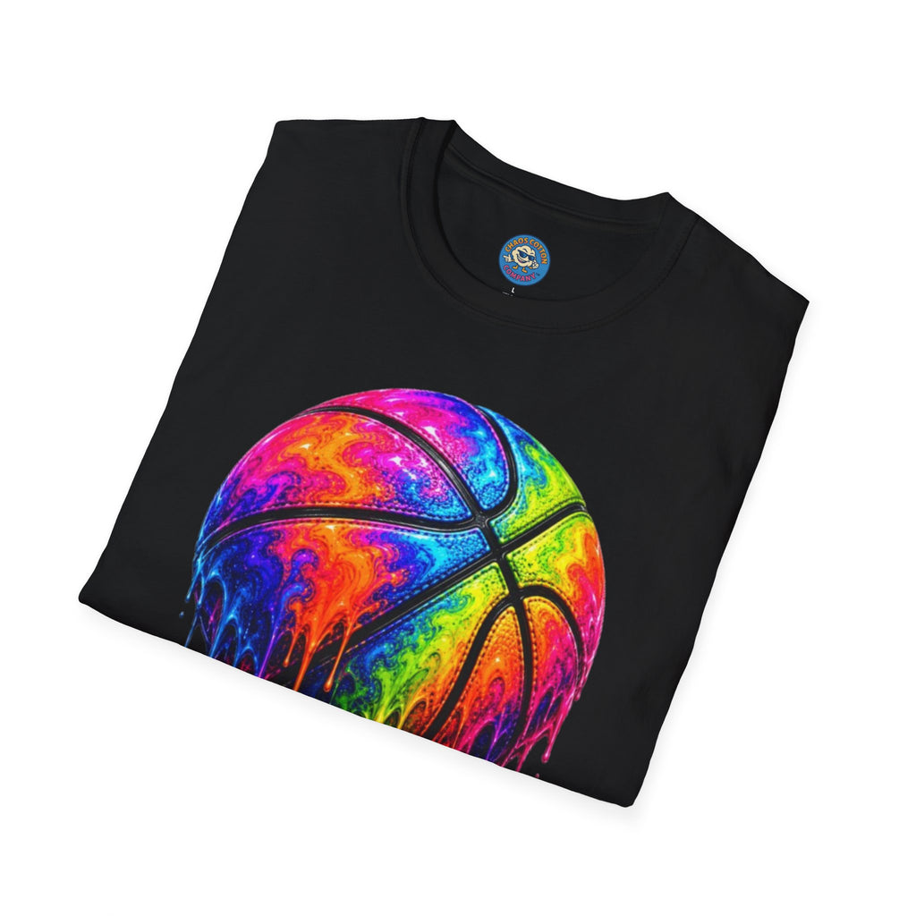 Rainbow Drip Basketball T-Shirt
