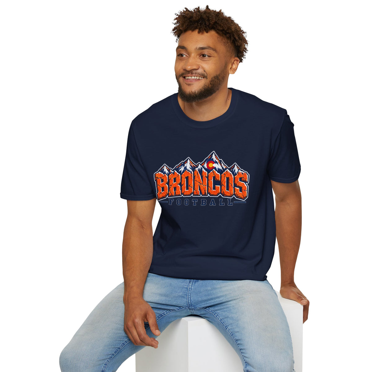 Broncos Football Mountain T-Shirt (V4)