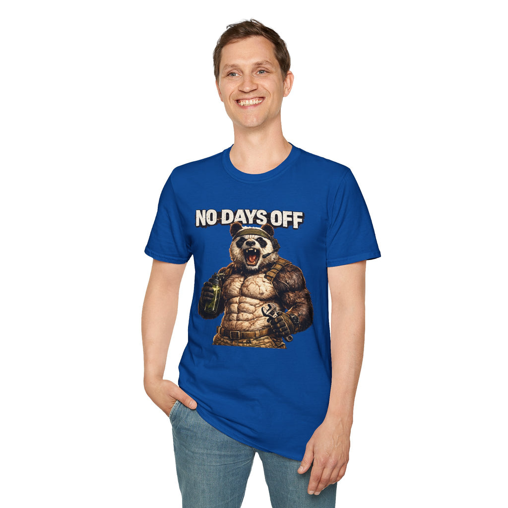 No Days Off Panda Workout T-Shirt