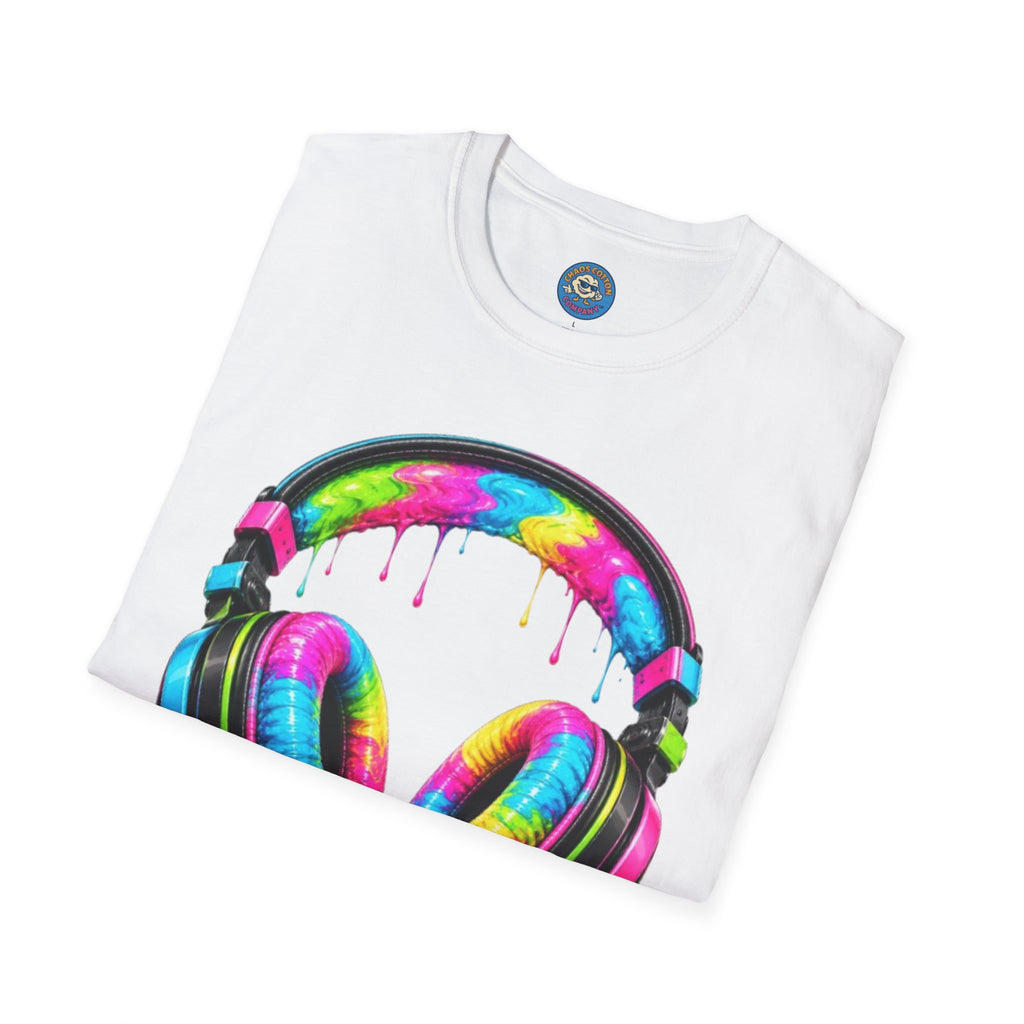 80's Neon Drip Headphones T-Shirt