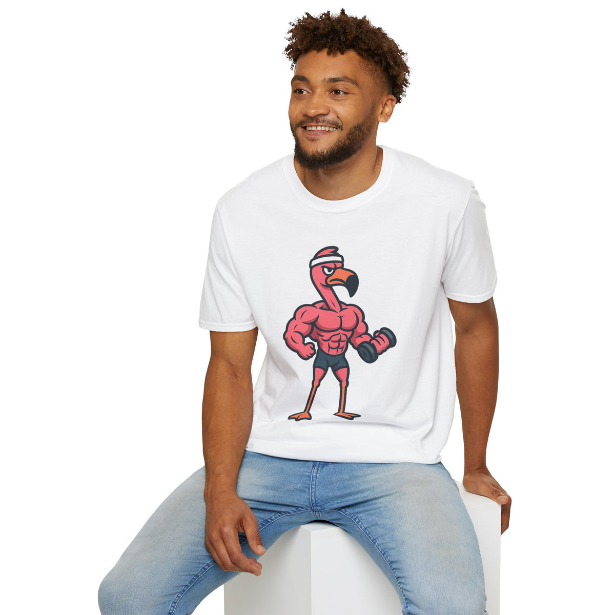 Skipping Leg Day Flamingo T-Shirt