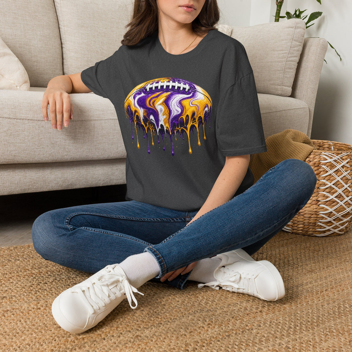 LSU Football Drip T-Shirt
