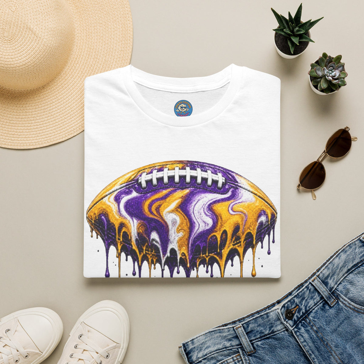LSU Football Drip T-Shirt
