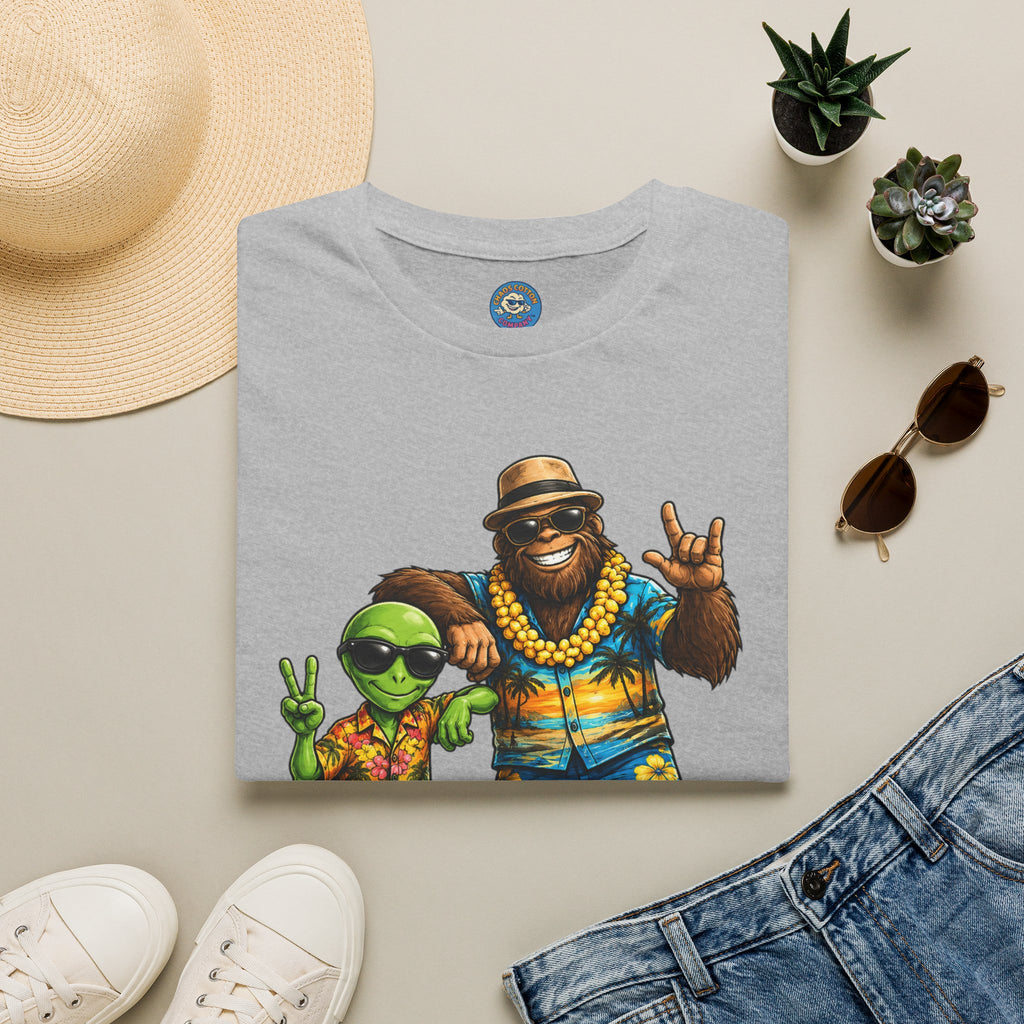 Hawaiian Alien and Bigfoot T-Shirt
