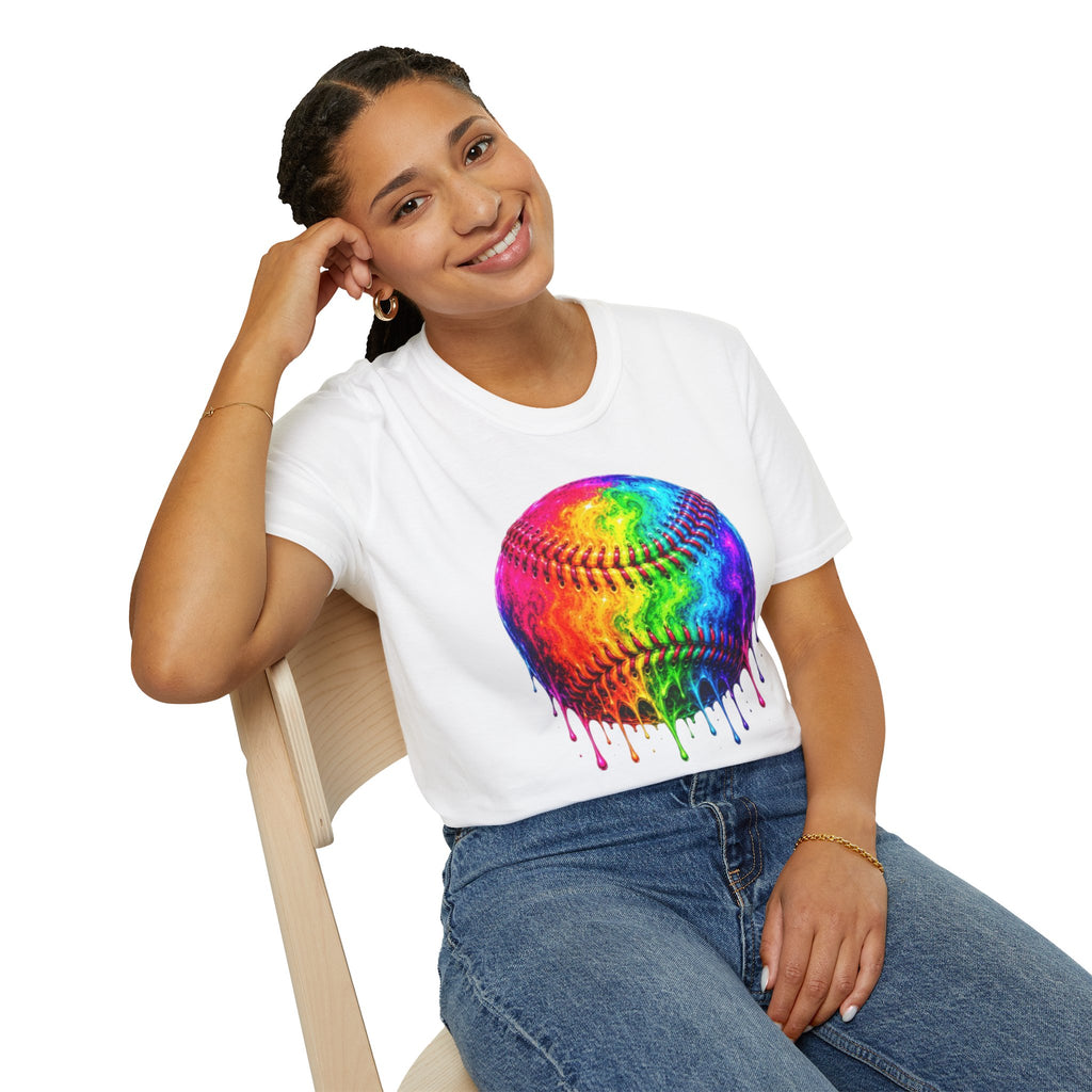 Rainbow Drip Baseball T-Shirt