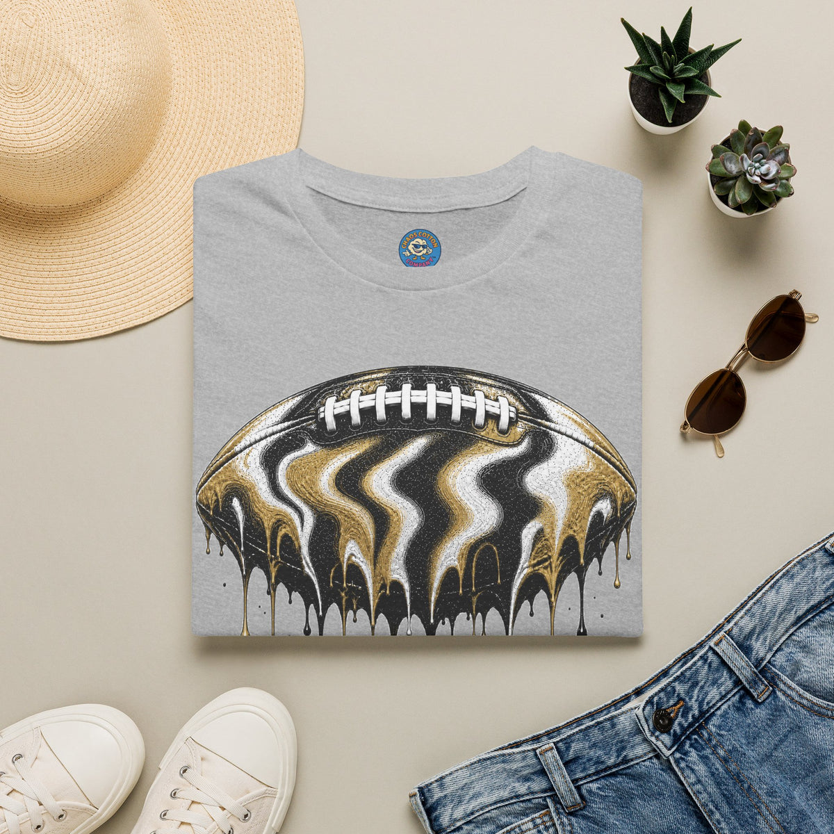 Vanderbilt Commodores Drip Football T-Shirt