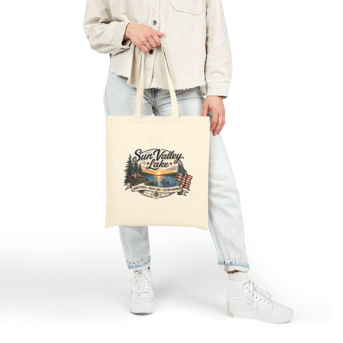 Sun Valley Lake Canvas Tote Bag