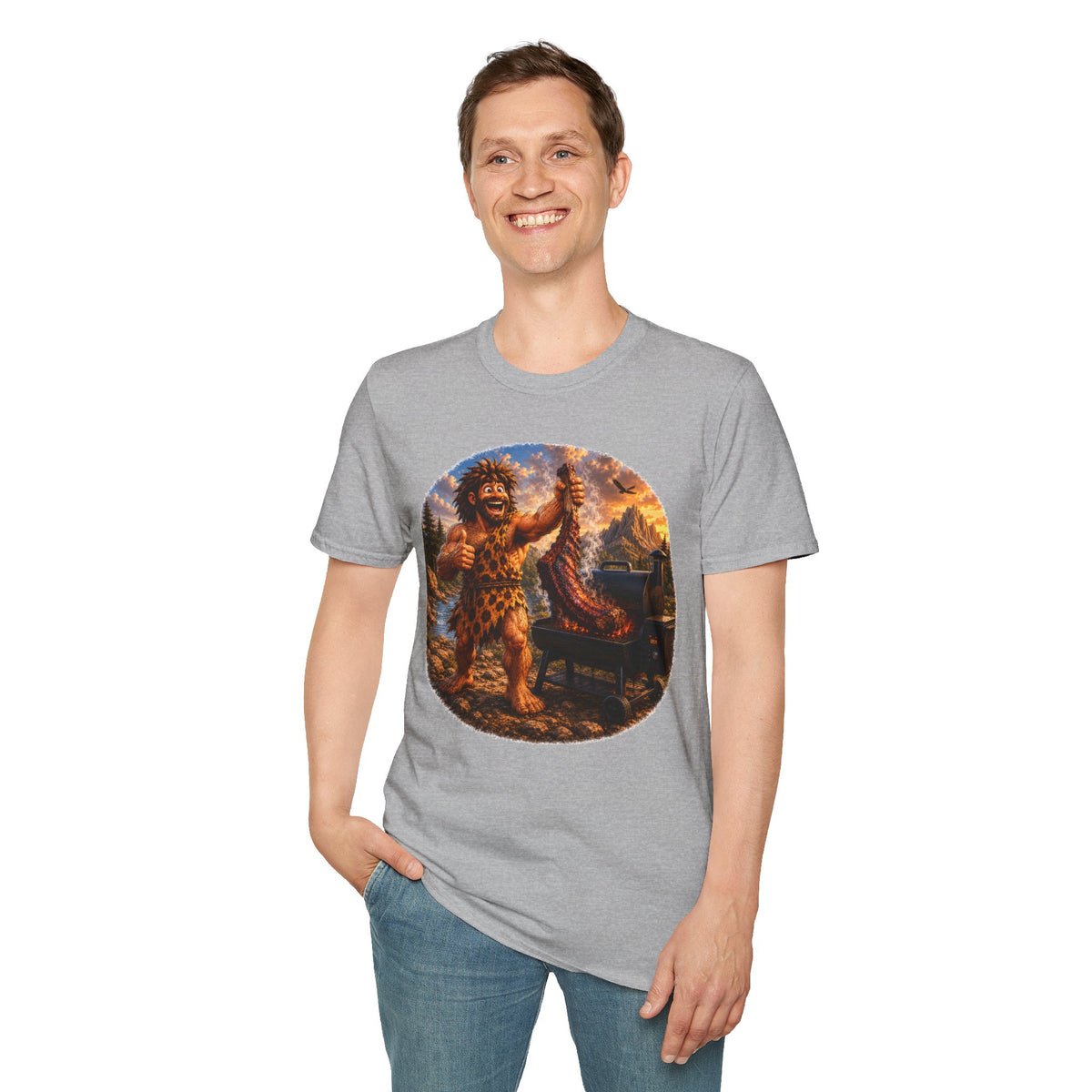 Caveman Grilling T-Shirt