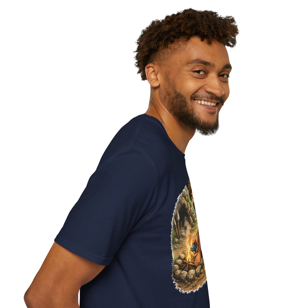 Caveman Discovers a Lighter T-Shirt