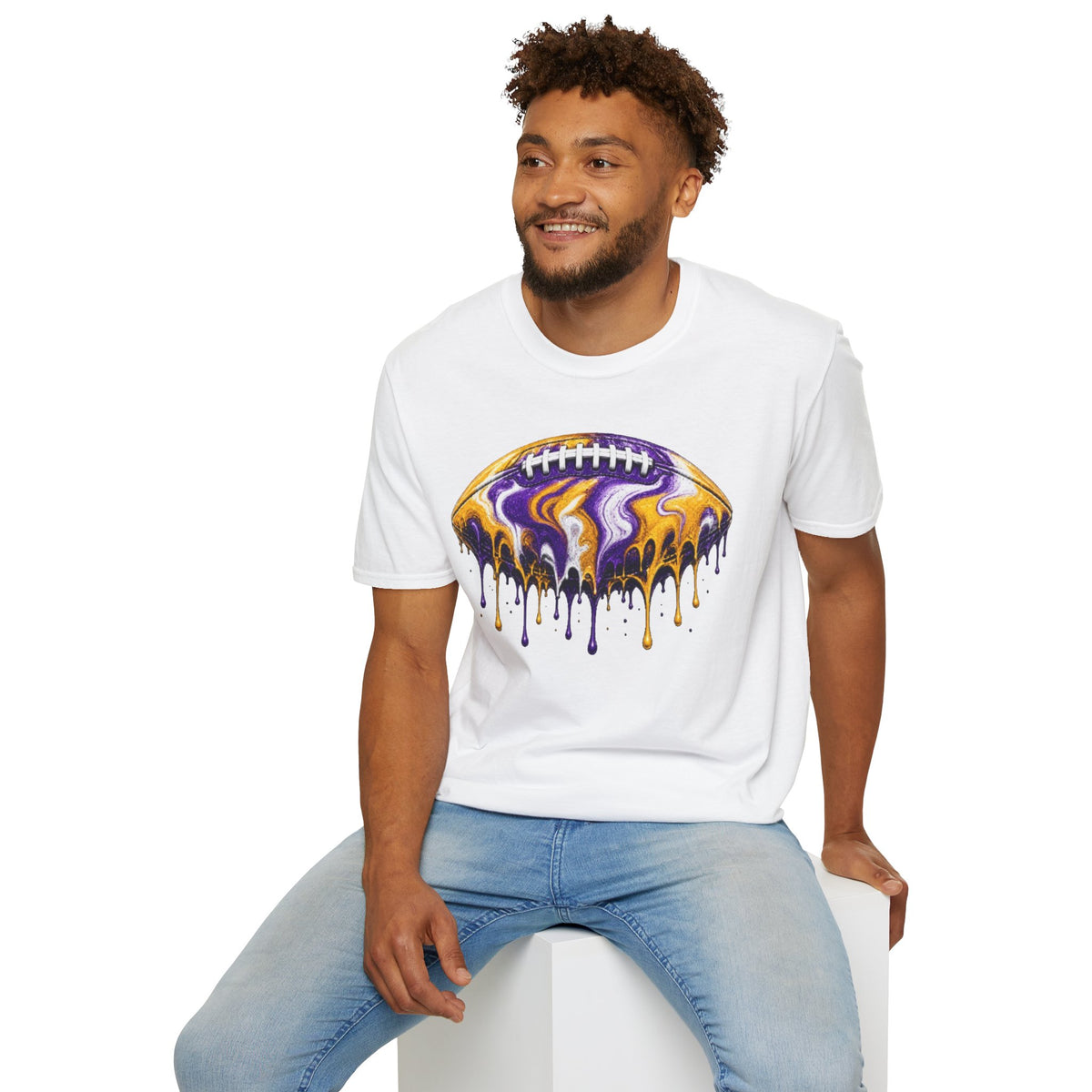 LSU Football Drip T-Shirt