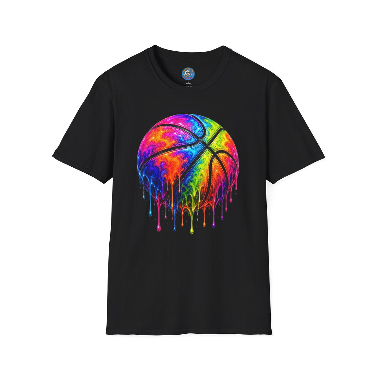 Rainbow Drip Basketball T-Shirt