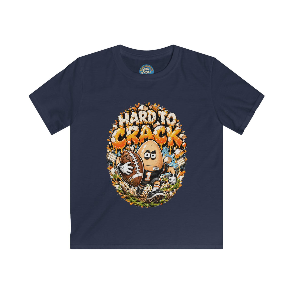 Greg the Egg "Hard to Crack" Football Kids T-Shirt