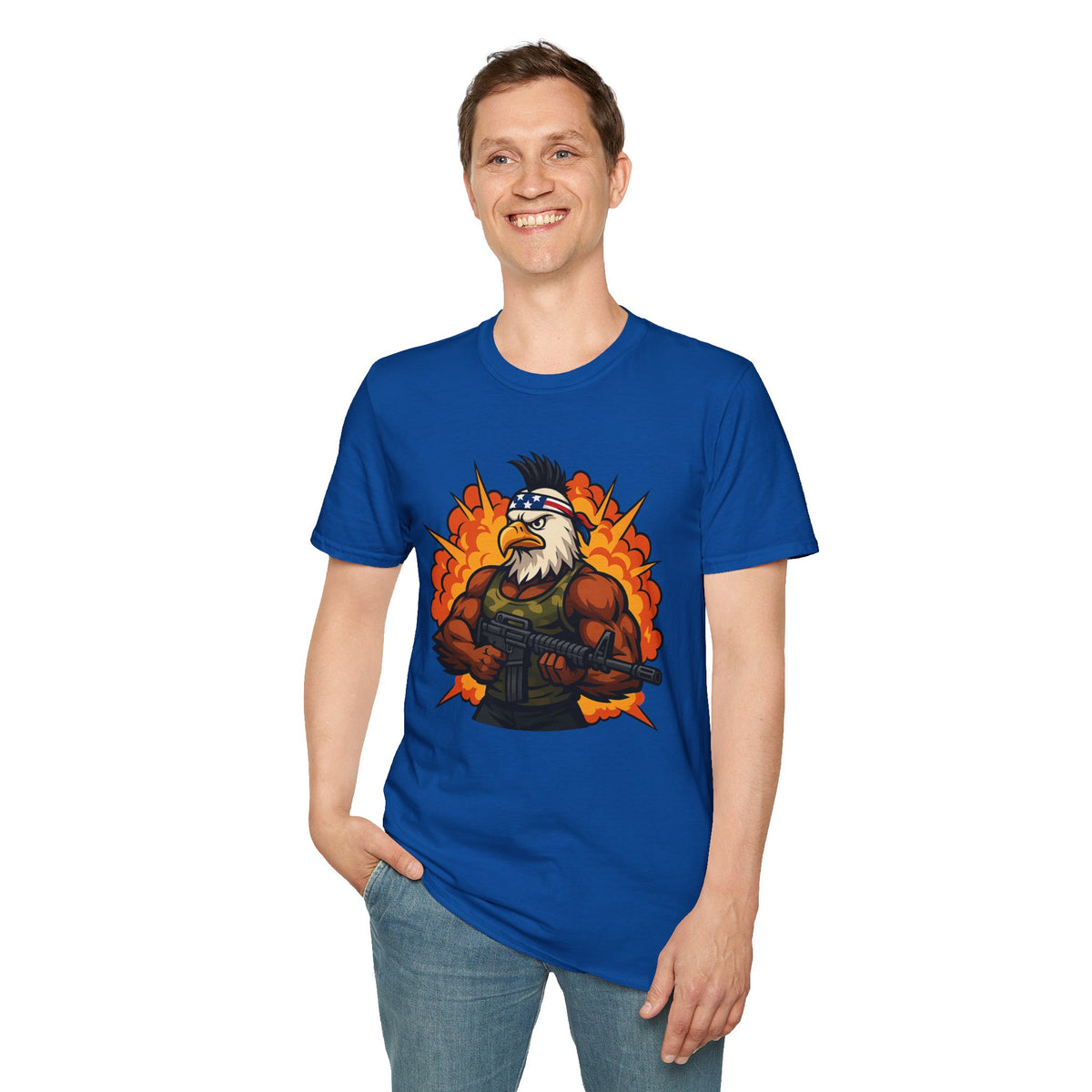 Patriotic Eagle Warrior T-Shirt