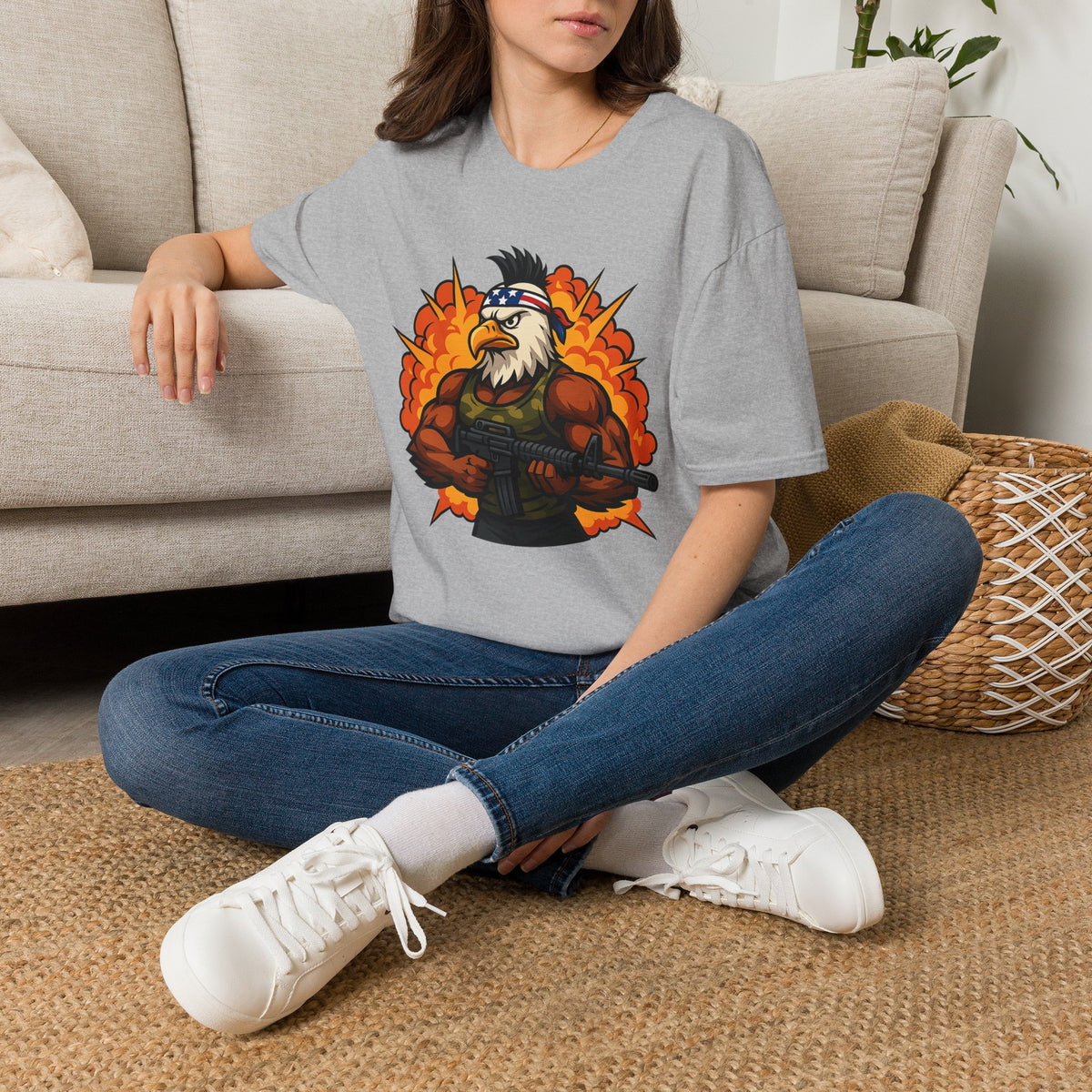 Patriotic Eagle Warrior T-Shirt