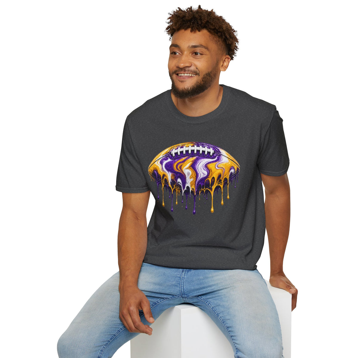 LSU Football Drip T-Shirt