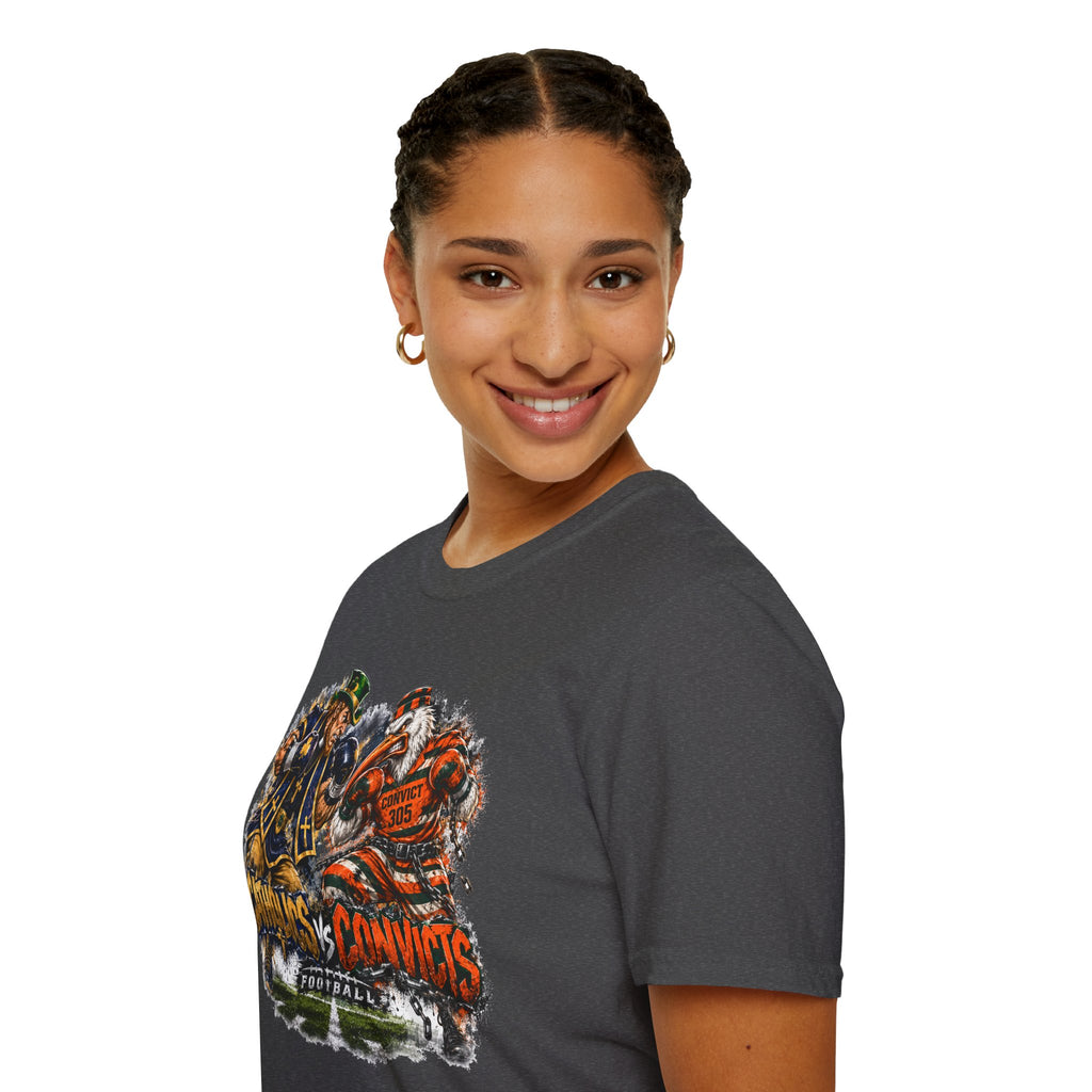 Catholics vs Convicts Rivalry Football T-Shirt