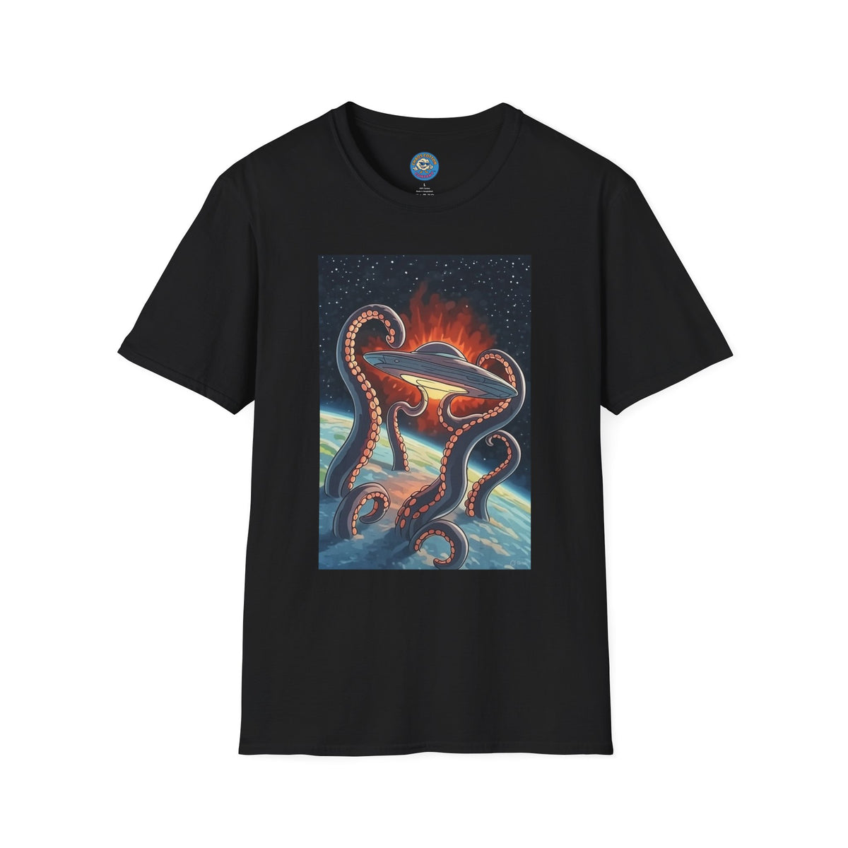 UFO & Giant Space Octopus T-Shirt