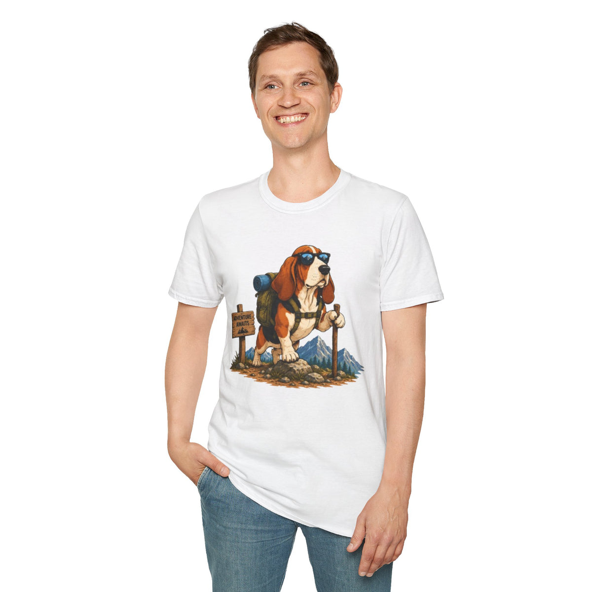 Hiking Basset Hound T-Shirt
