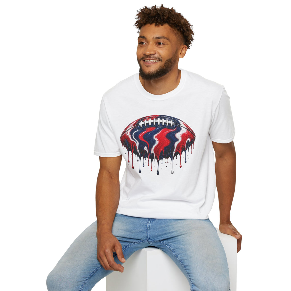 Ole Miss Drip Football T-Shirt