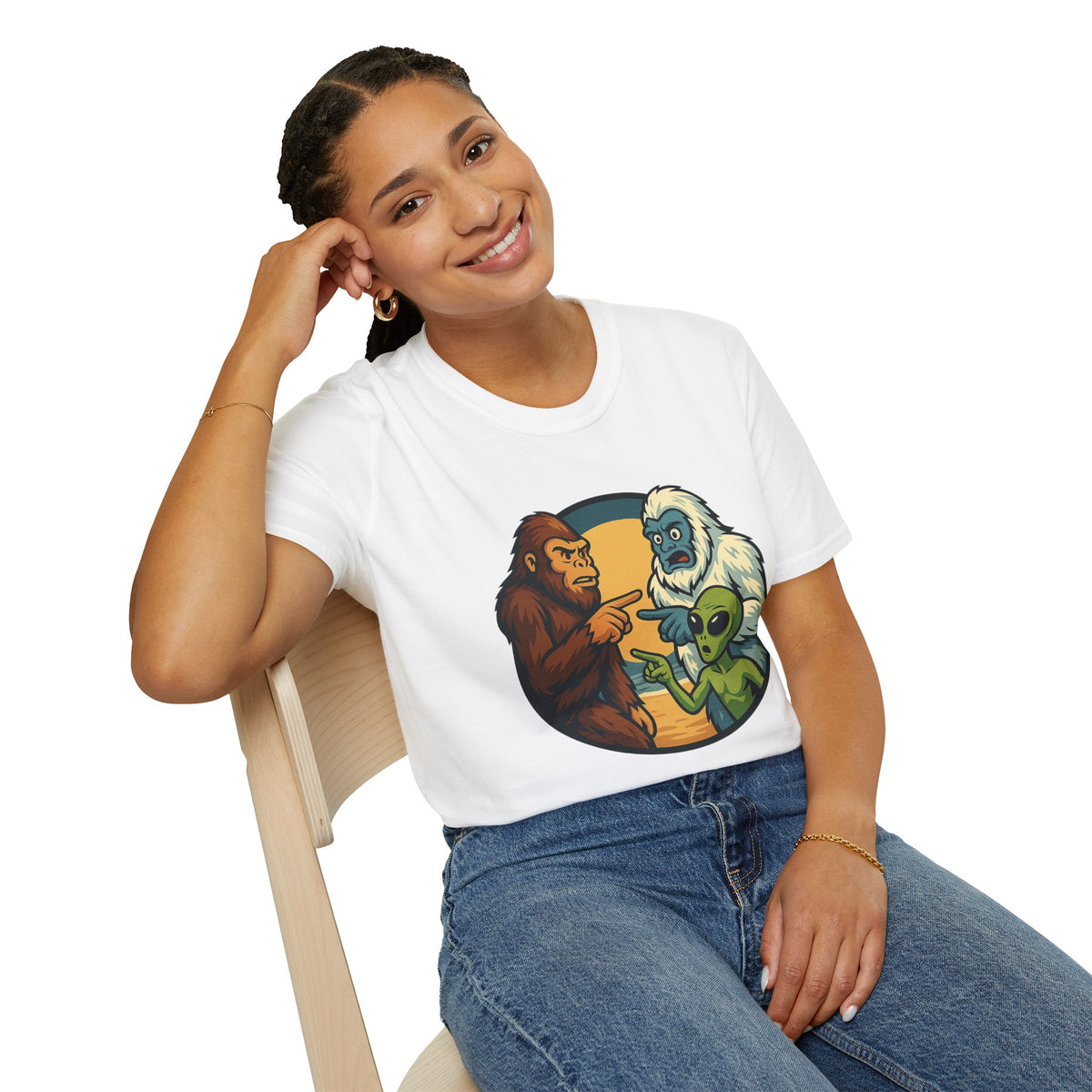 Wait... Youre Real Too? Bigfoot, Yeti and Alien T-Shirt