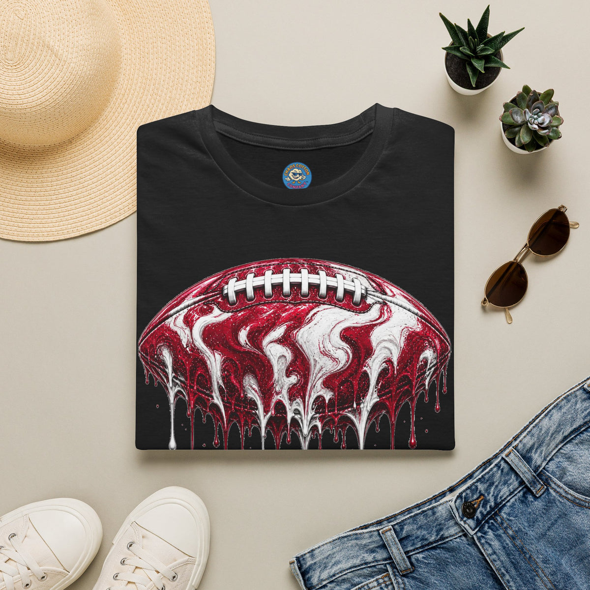 Oklahoma Sooners Drip Football T-Shirt