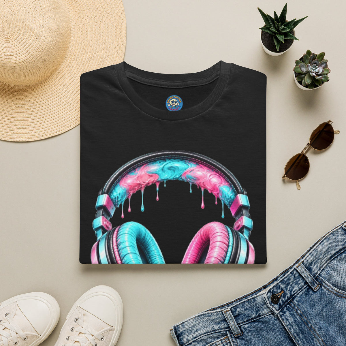 Miami Vice Drip Headphones T-Shirt