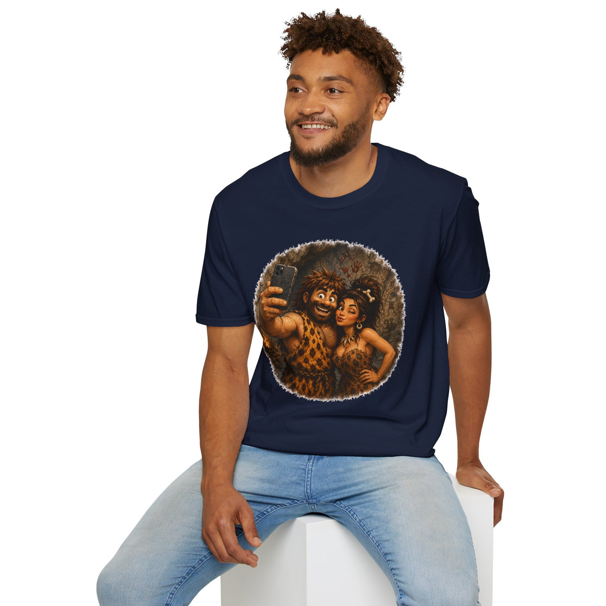 Caveman Couple Selfie T-Shirt