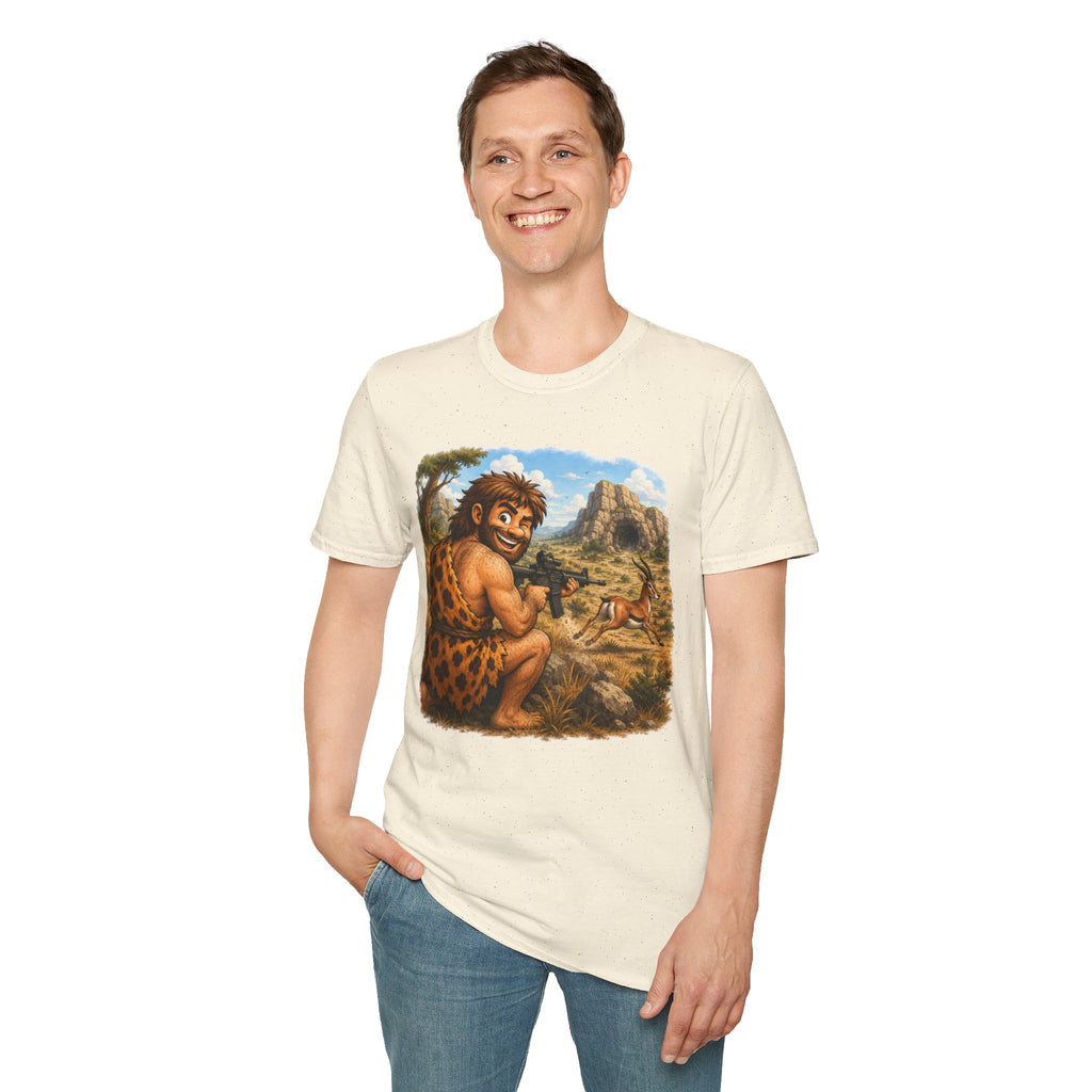 Caveman Hunting with an AR T-Shirt