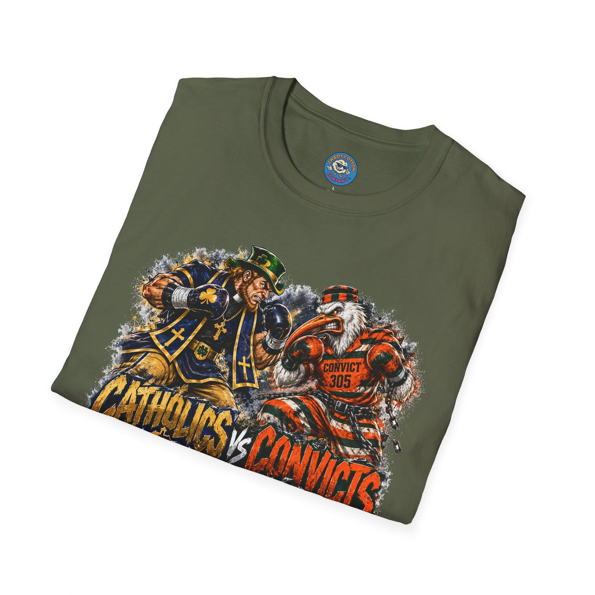 Catholics vs Convicts Rivalry Football T-Shirt