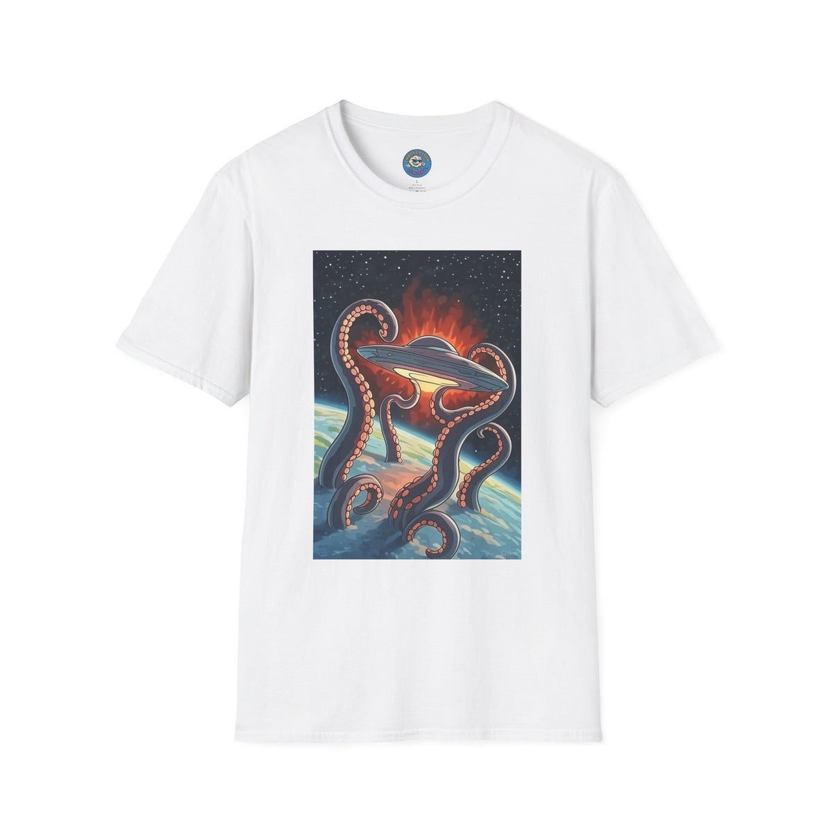 UFO & Giant Space Octopus T-Shirt