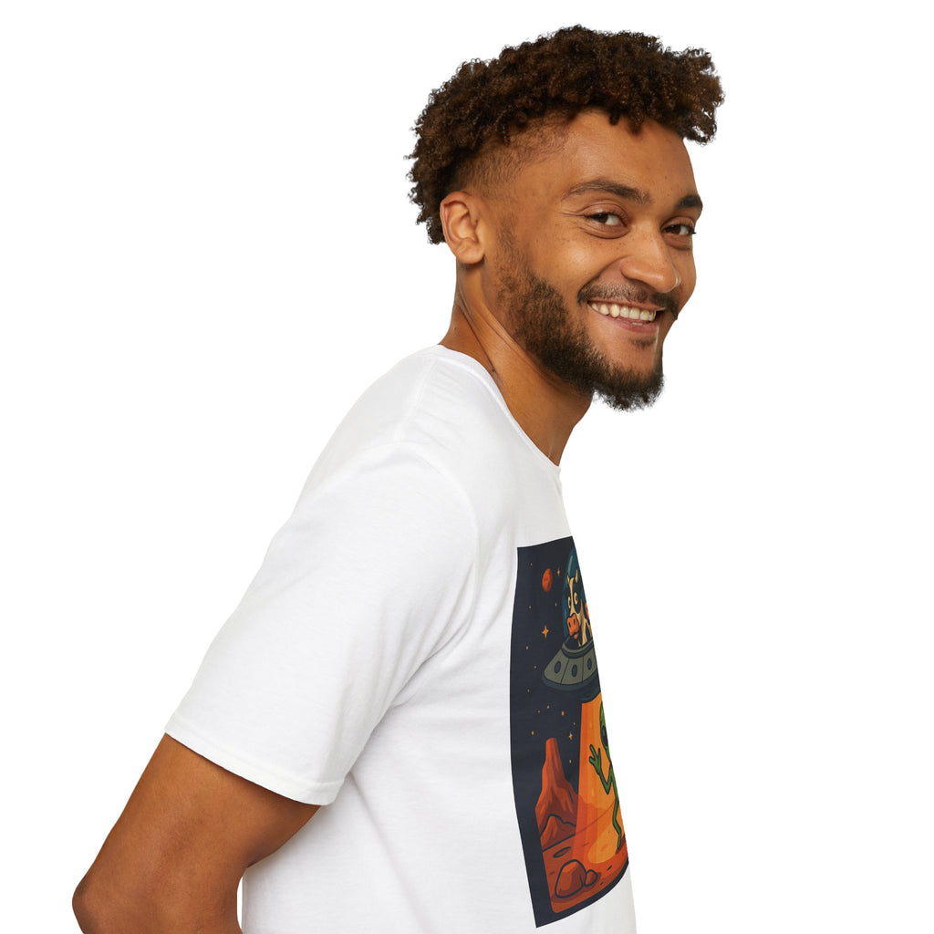 Udderly Suspicious: Alien Cow Abduction Funny UFO T-Shirt