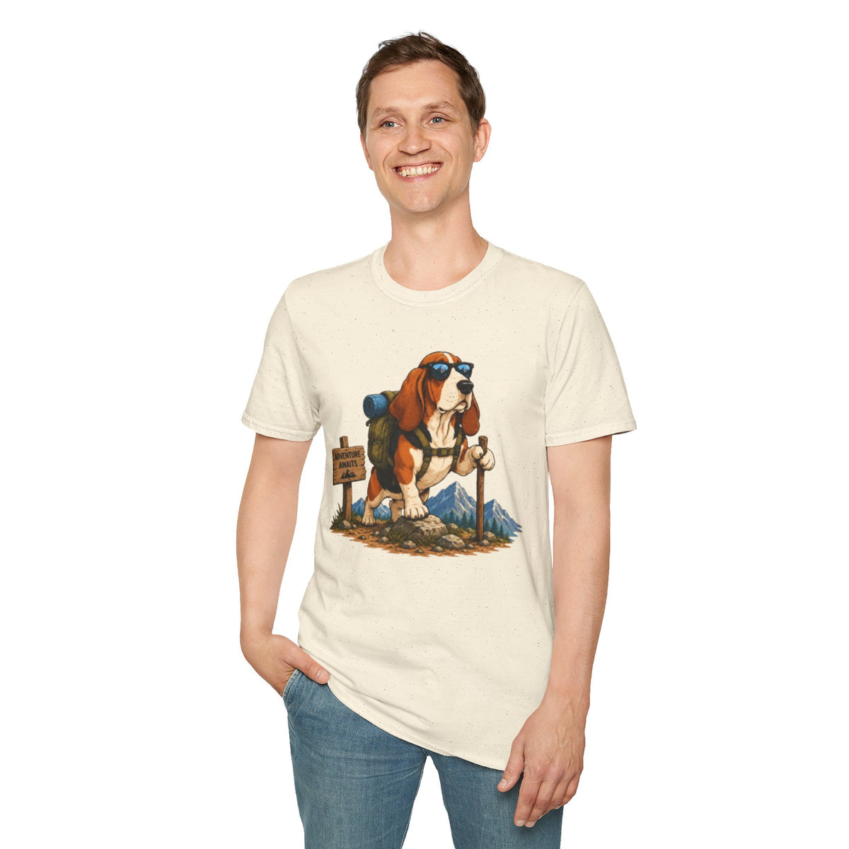 Hiking Basset Hound T-Shirt